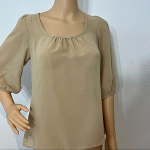 Penelope Sheer Gold Blouse